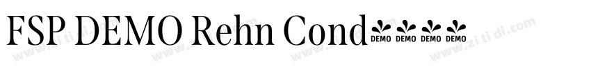 FSP DEMO Rehn Cond字体转换 FSP DEMO Rehn Cond字体转换